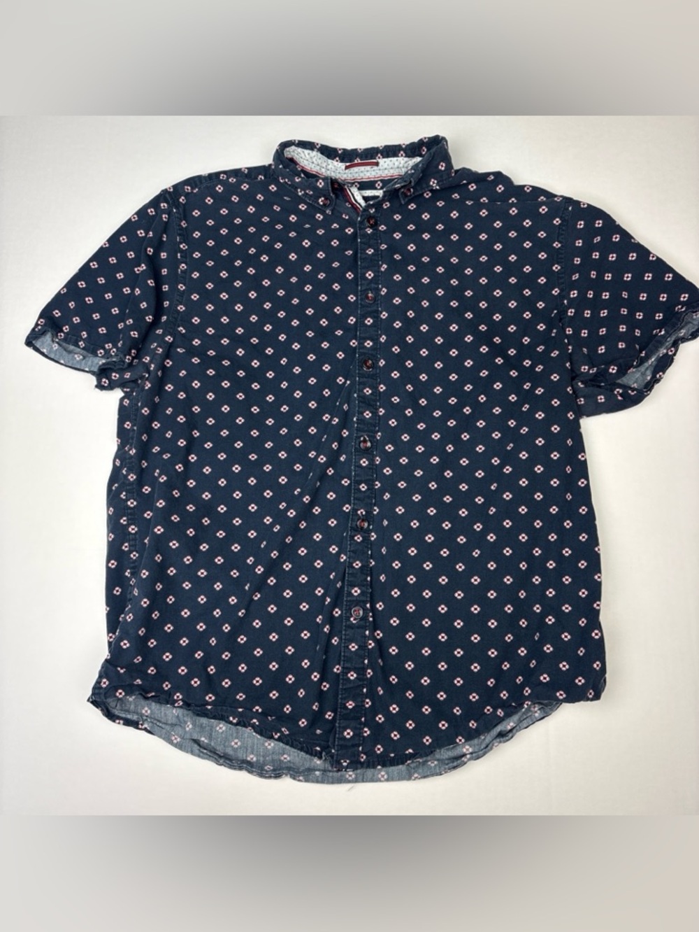 Cactus Man Men Large Button Up Shirt Slim Fit Floatation Life Ring Buoy Nautical